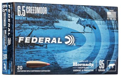NABOJ FEDERAL V-MAX 6,5 CREEDMOOR VARMINT& PREDATOR 95 gr NABOJ FEDERAL V-MAX 6,5 CREEDMOOR VARMINT& PREDATOR 95 gr