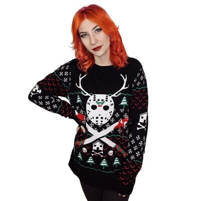 Reindeer Games Cult Horror Ugly Christmas Sweater