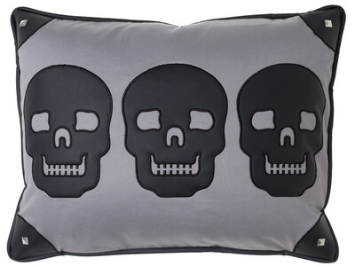 Sourpuss Canvas Skulls Pillow