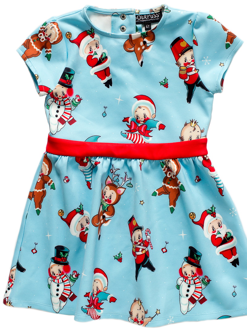 Sourpuss Christmas Cupies Kids Dress