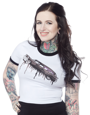 Sourpuss Hearse Cropped Ringer Tee