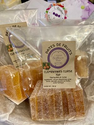 pâtes de fruits à la clémentine corse