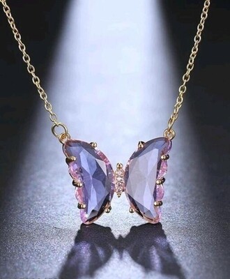 Crystal Butterfly Necklace
