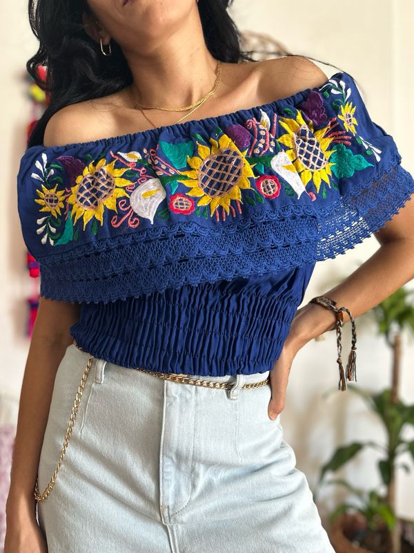 Blusa Isela Azul Royal One Size