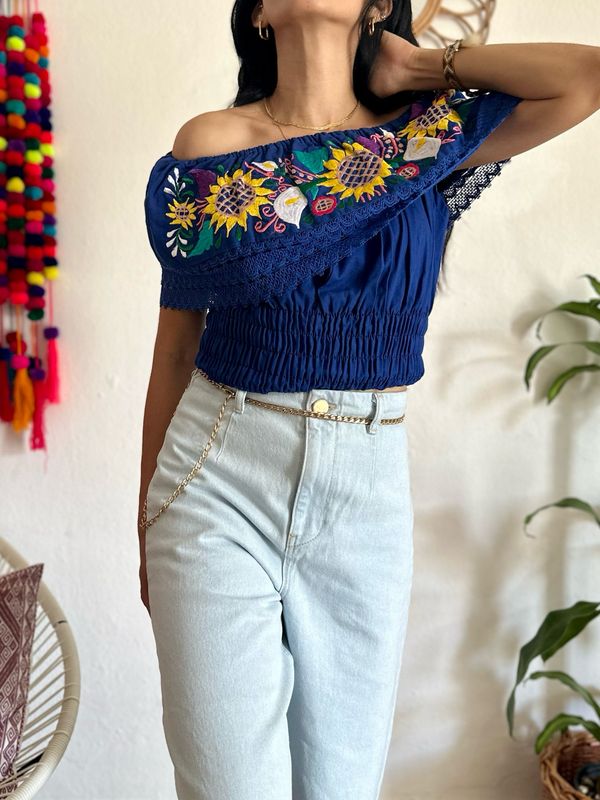 Blusa Isela Azul Royal One Size