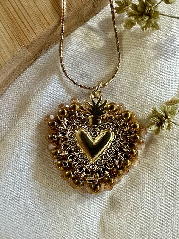 Collar Sagrado Corazón Milagrito Mediano