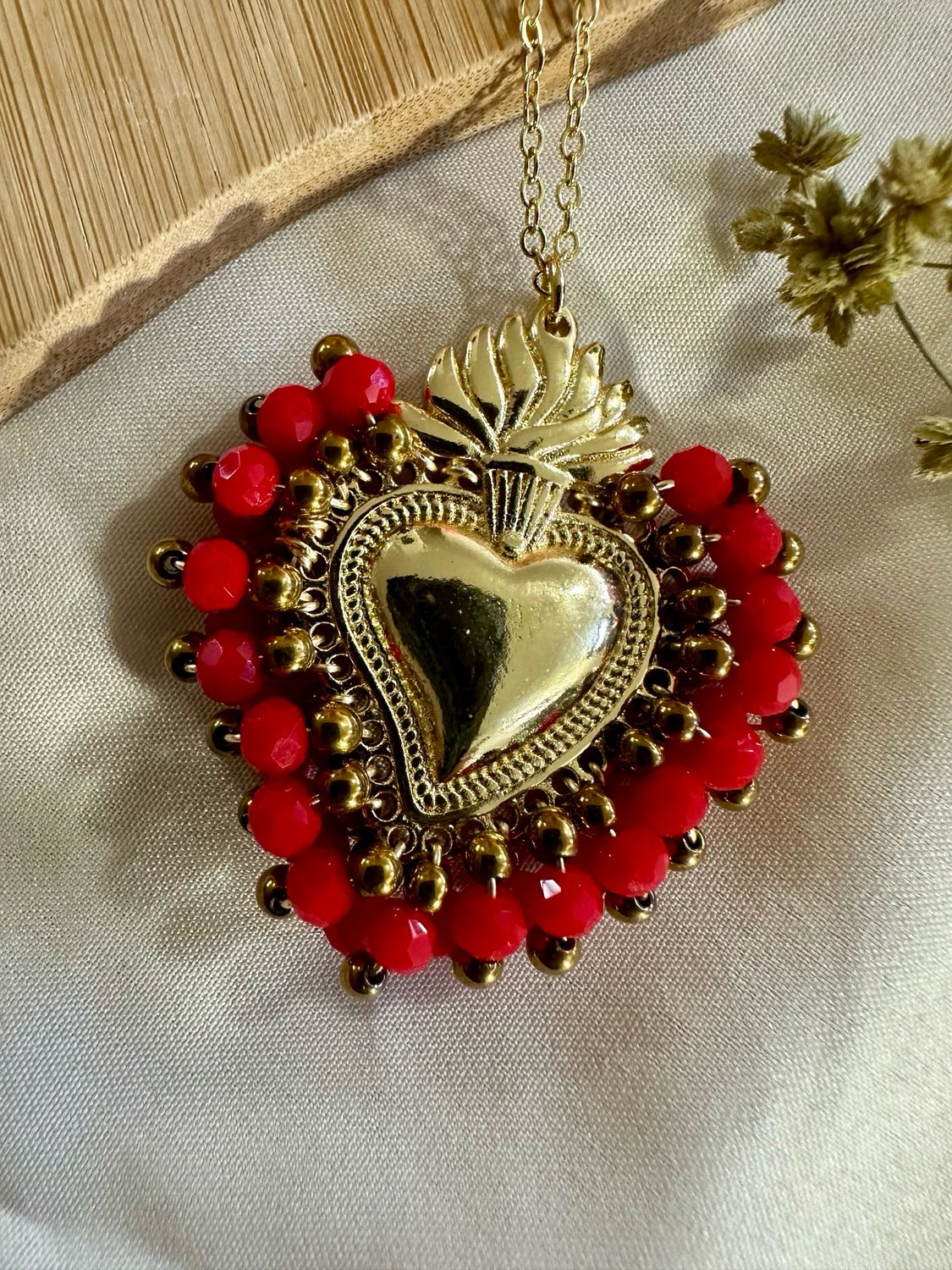 Collar Sagrado Corazón Milagrito XL