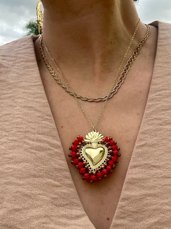 Collar Sagrado Corazón Milagrito XL