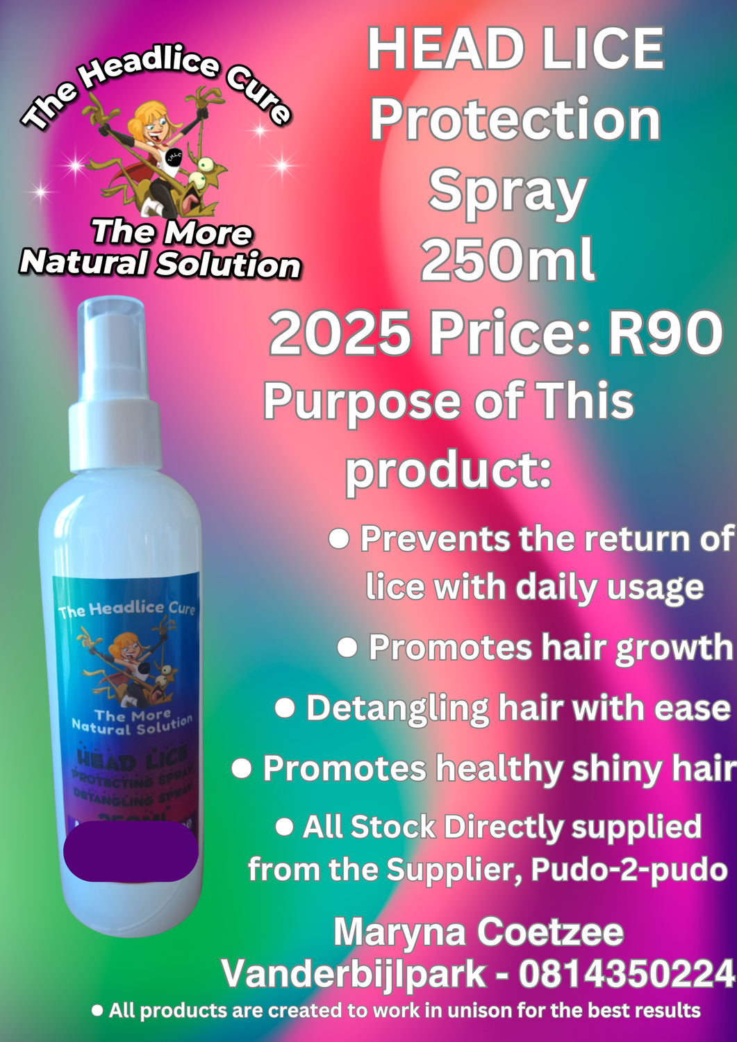 The Headlice Cure Protecting Spray/ Detangling Spray