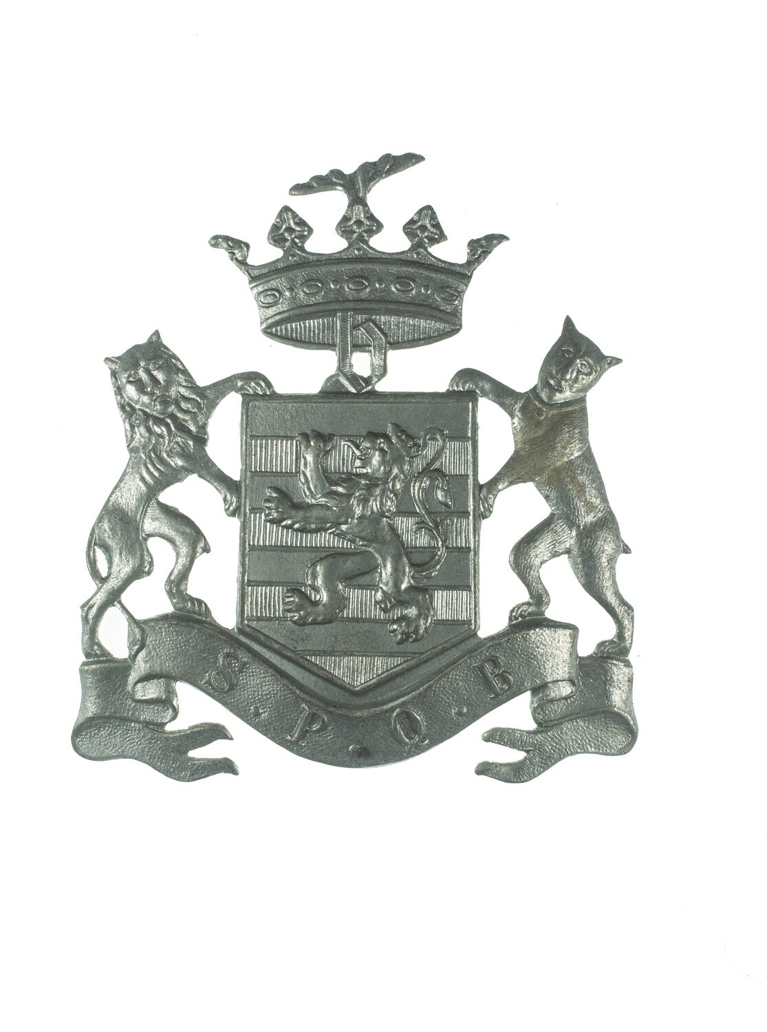 Brugges Police Helmet Plate.  c 1930&#39;S