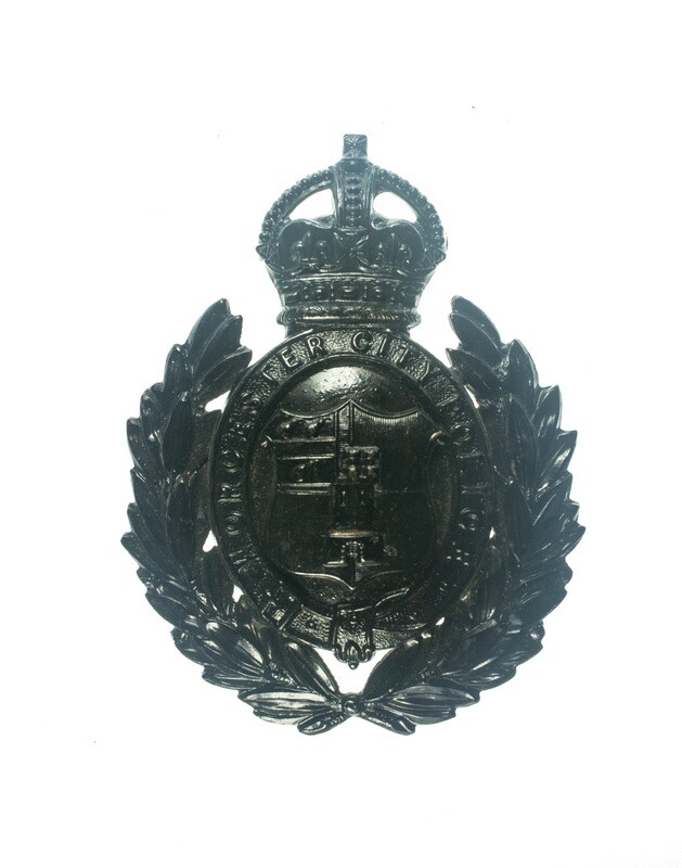 Worcester City Police Helmet Plate