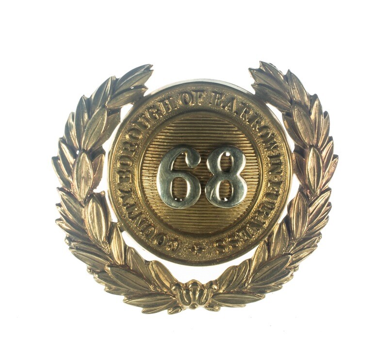 County Borough and Barrow in Furnace Police Helmet Plate (#68)
