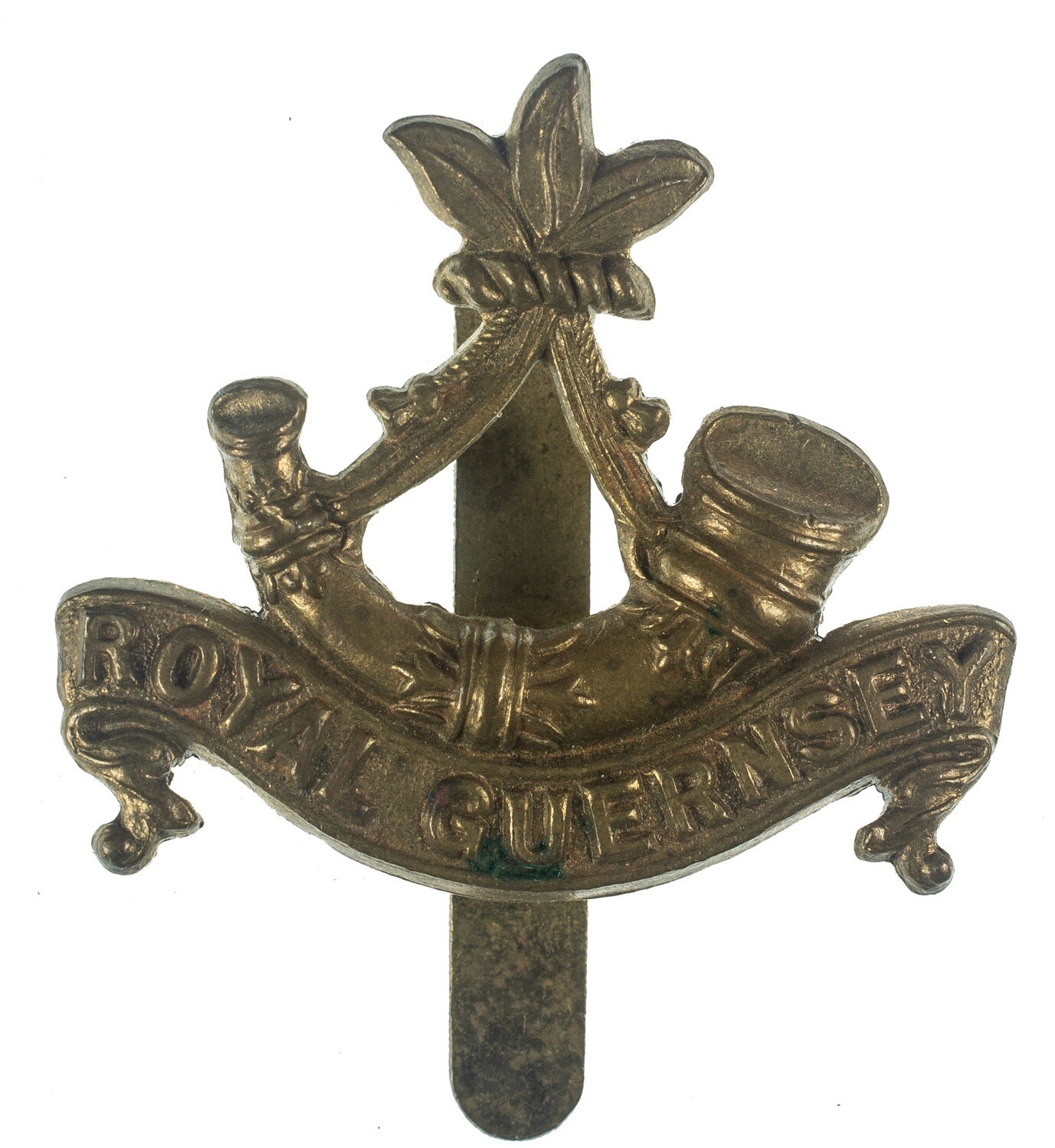 Royal Guernsey Light Infantry Cap Badge (WW-1 issue)