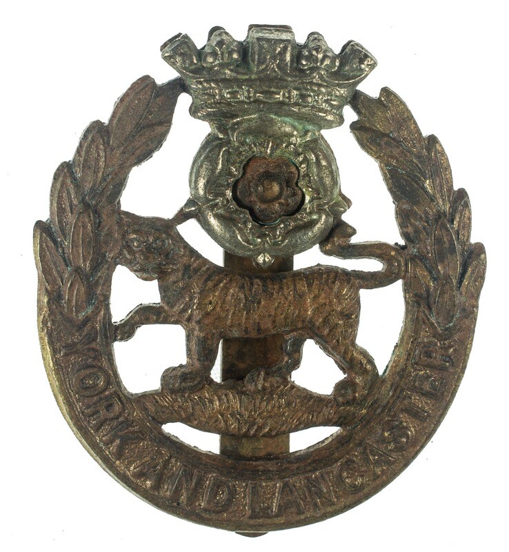 he York and Lancaster Regiment Cap Badge (WW1)