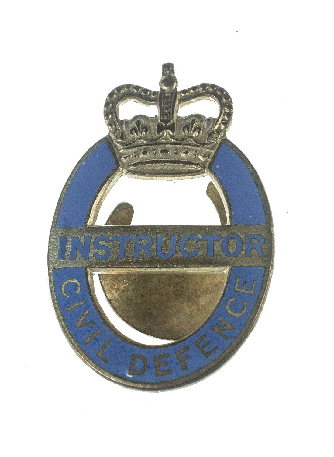 British  Badge: Civil Defense Instructor Lapel  Badge