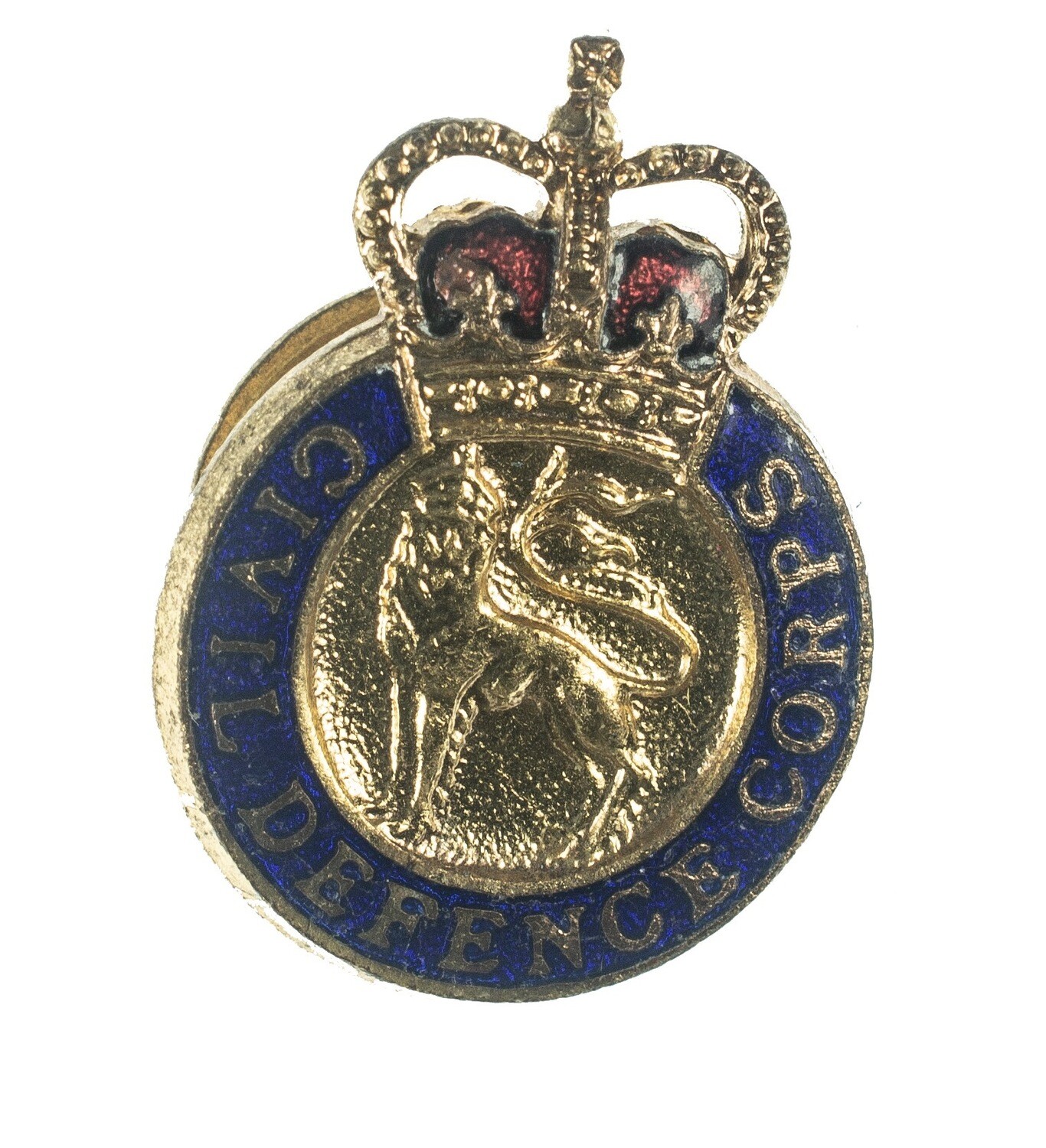 British  Badge: Civil Defense Corps Lapel  Badge