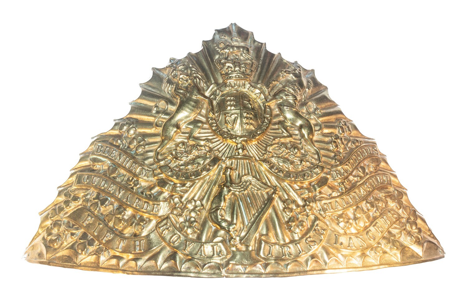 5th Royal Irish Lancers Tschapka Helmet Plate (Victorian era)