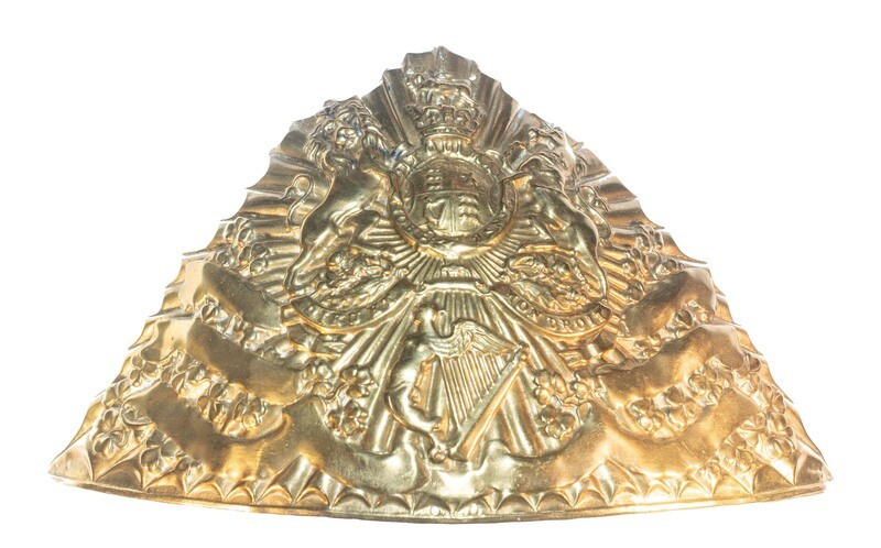 Unstamped 5th Royal Irish Lancers Tschapka Helmet Plate (Victorian era)