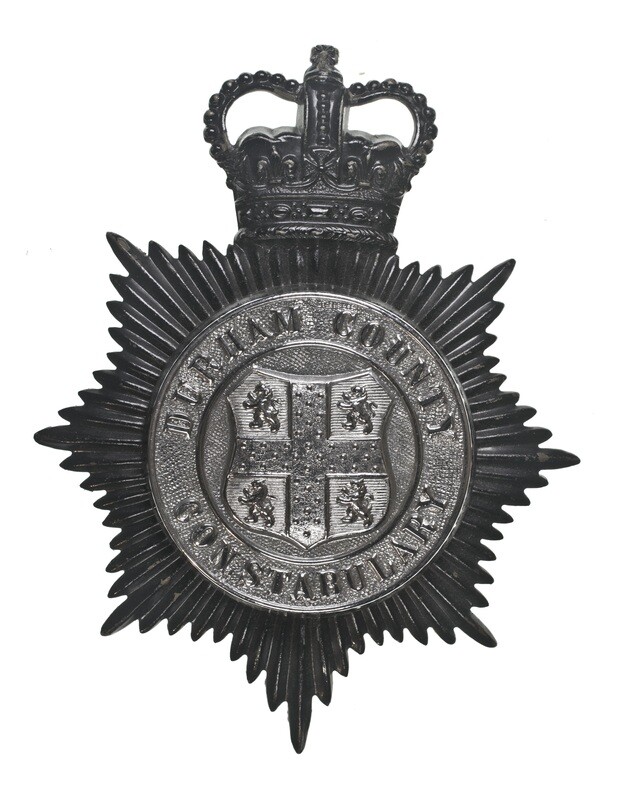 Durham County Constabulary Helmet Plate