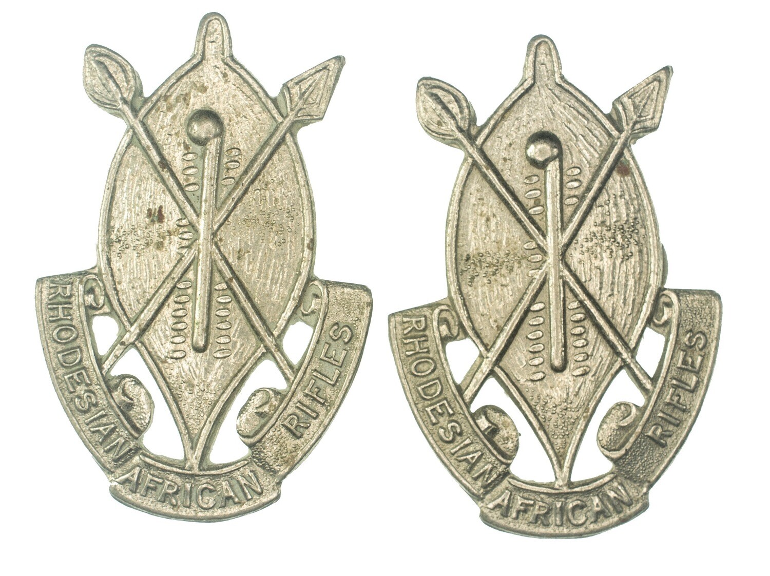Rhodesian African Rifles (Other Ranks) Collar Badge set
