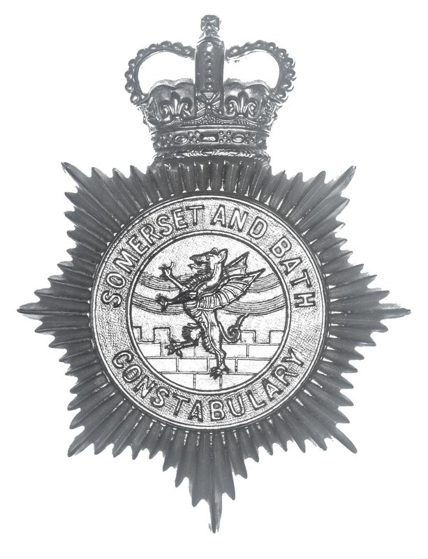Somerset &amp; Bath Constabulary Police Helmet Plate.(1967-1974)
