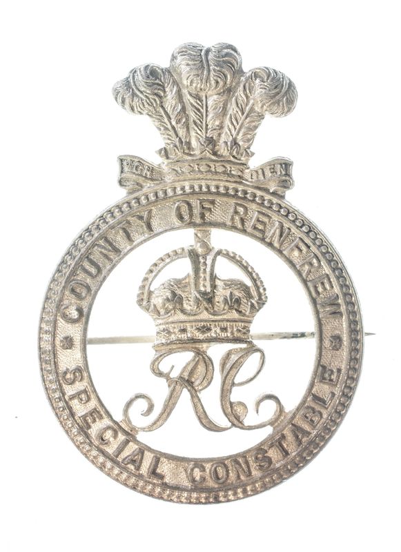 Scottish Police  Badge : County of Renfrew Special Constable (#178)