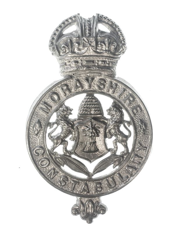 Very Rare Scottish Police  Badge : Morayshire Constabulary Cap Badge