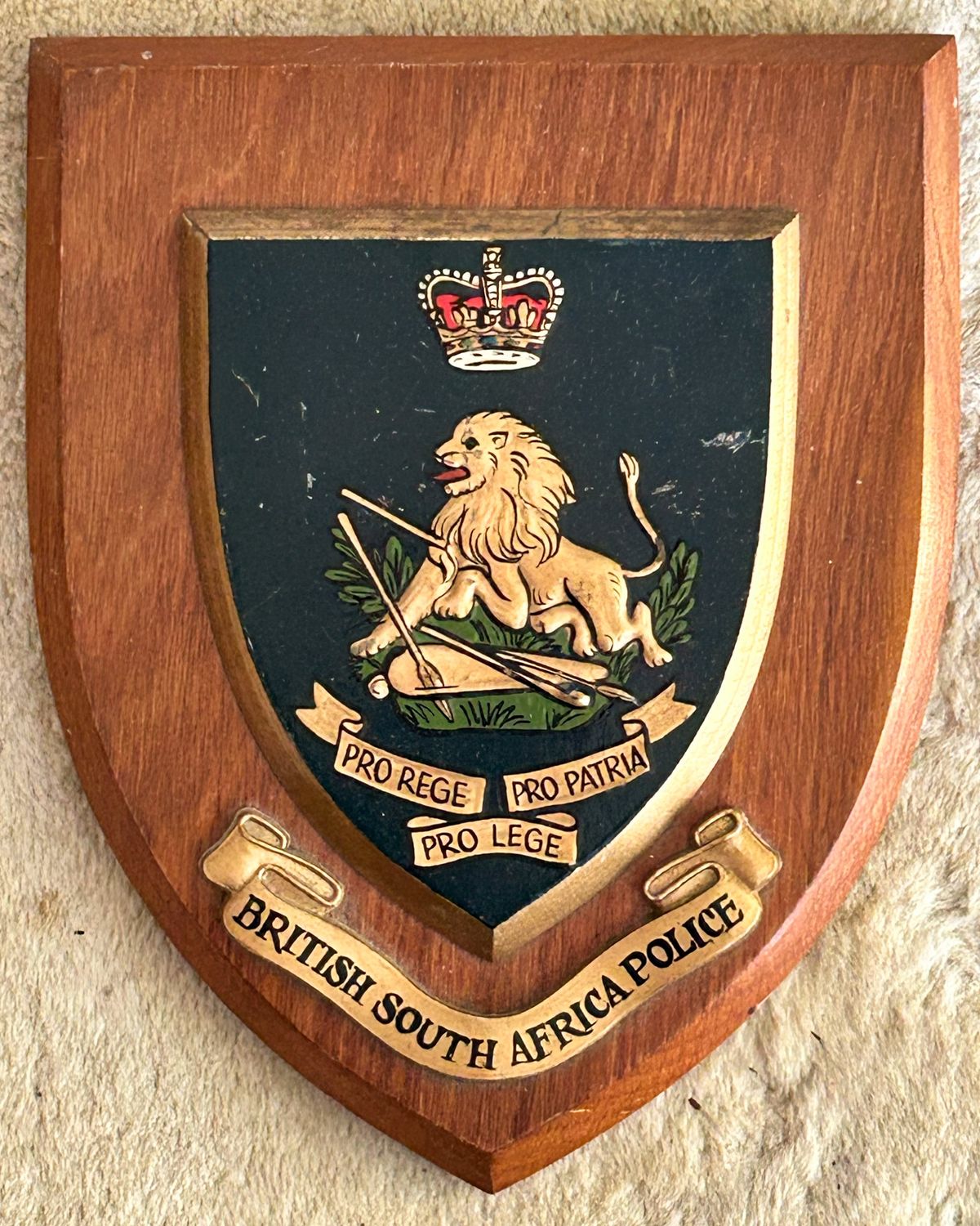 British South Africa Police Plaque
