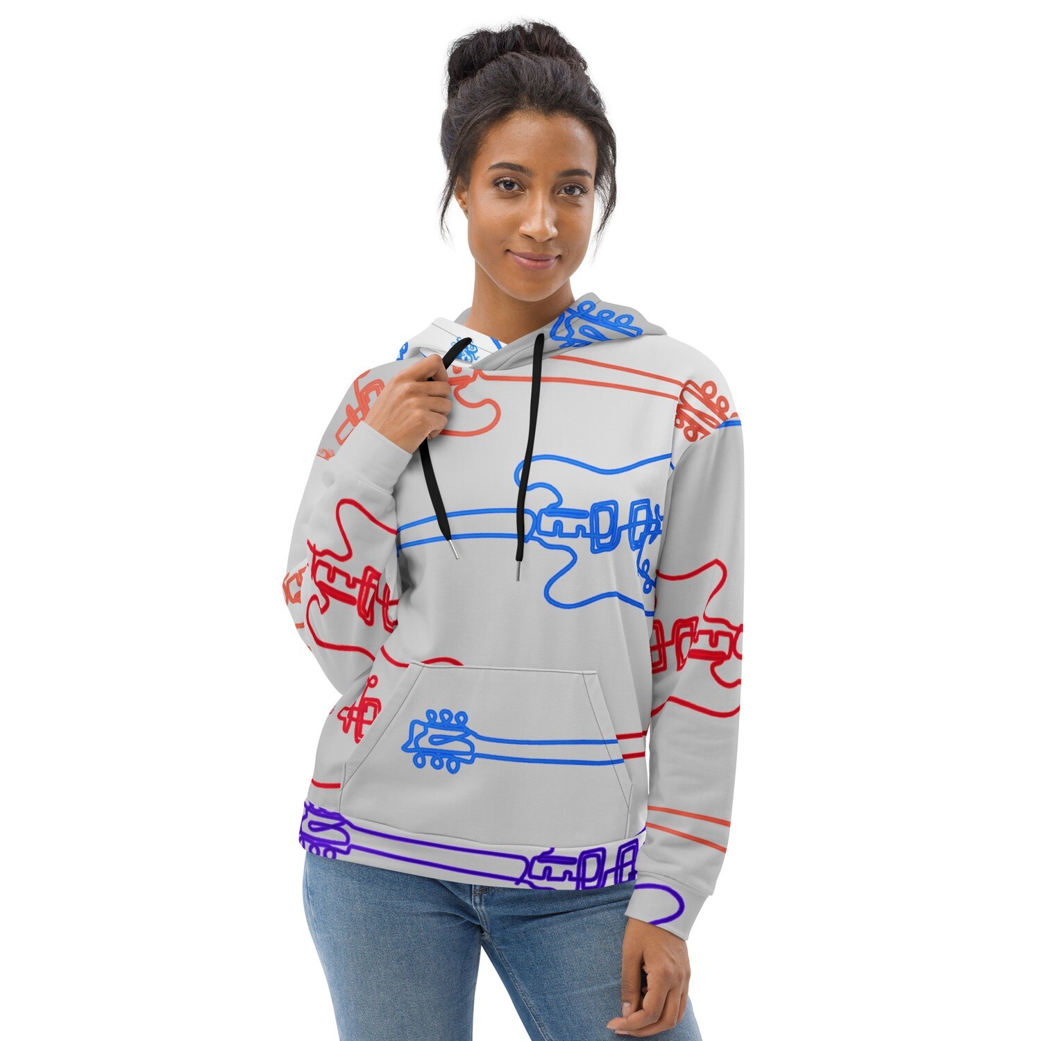 Unisex Hoodie - Studio Guitar - Silver Machine