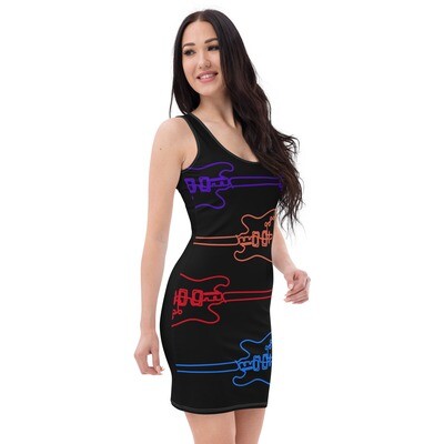 Dress Tank Bodycon - Streetwear - Guitar Black Sabbath
