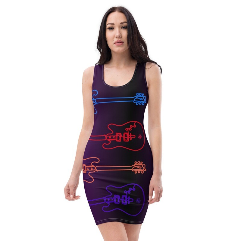 Dress Tank Bodycon - Streetwear - Guitar Purple Rain