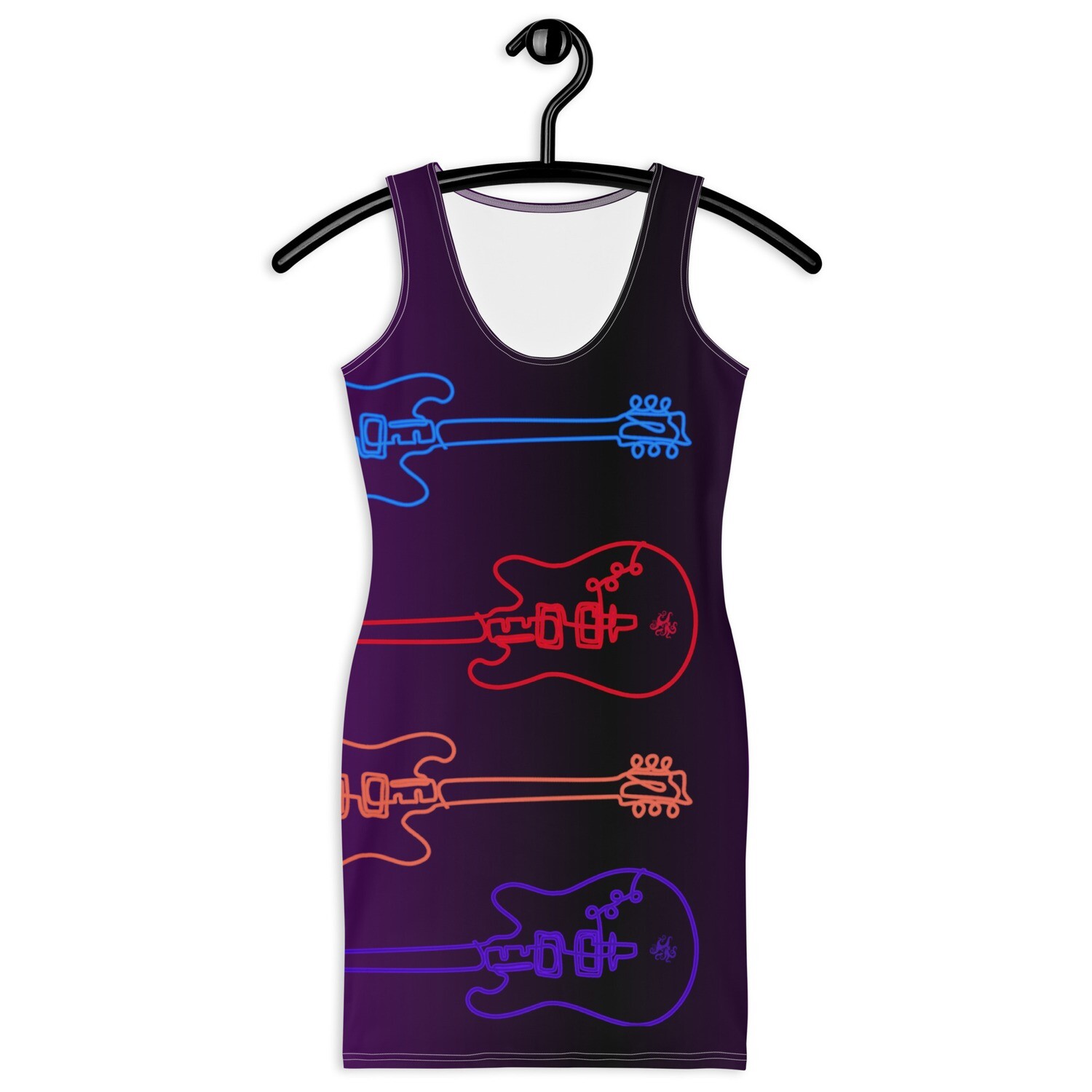 Dress Tank Bodycon - Streetwear - Guitar Purple Rain