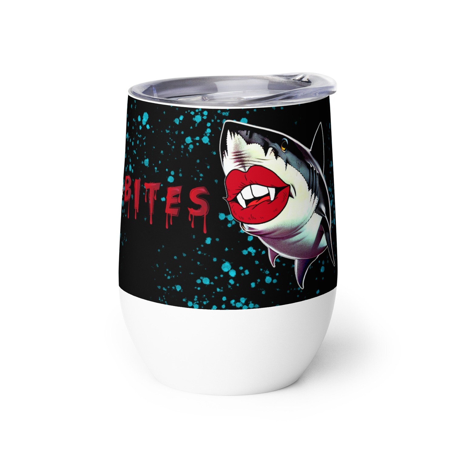 Wine tumbler - Shark Love Bites