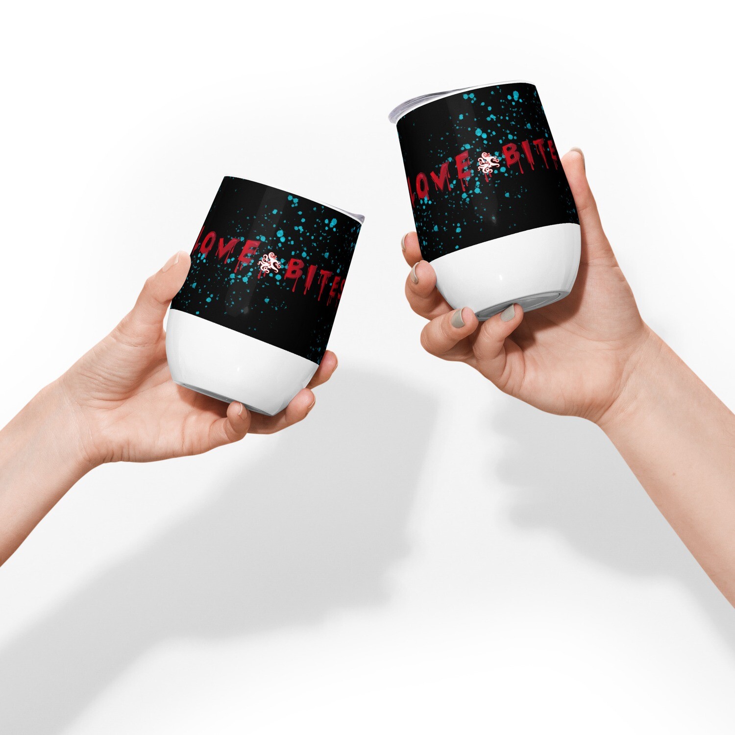 Wine tumbler - Shark Love Bites