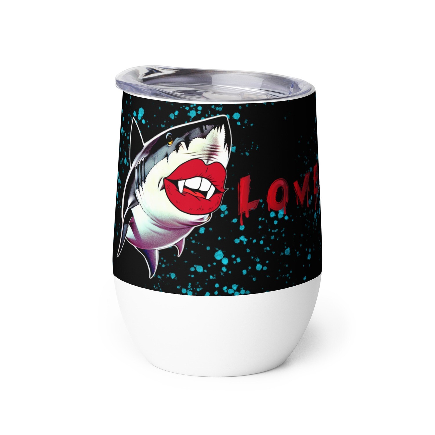 Wine tumbler - Shark Love Bites