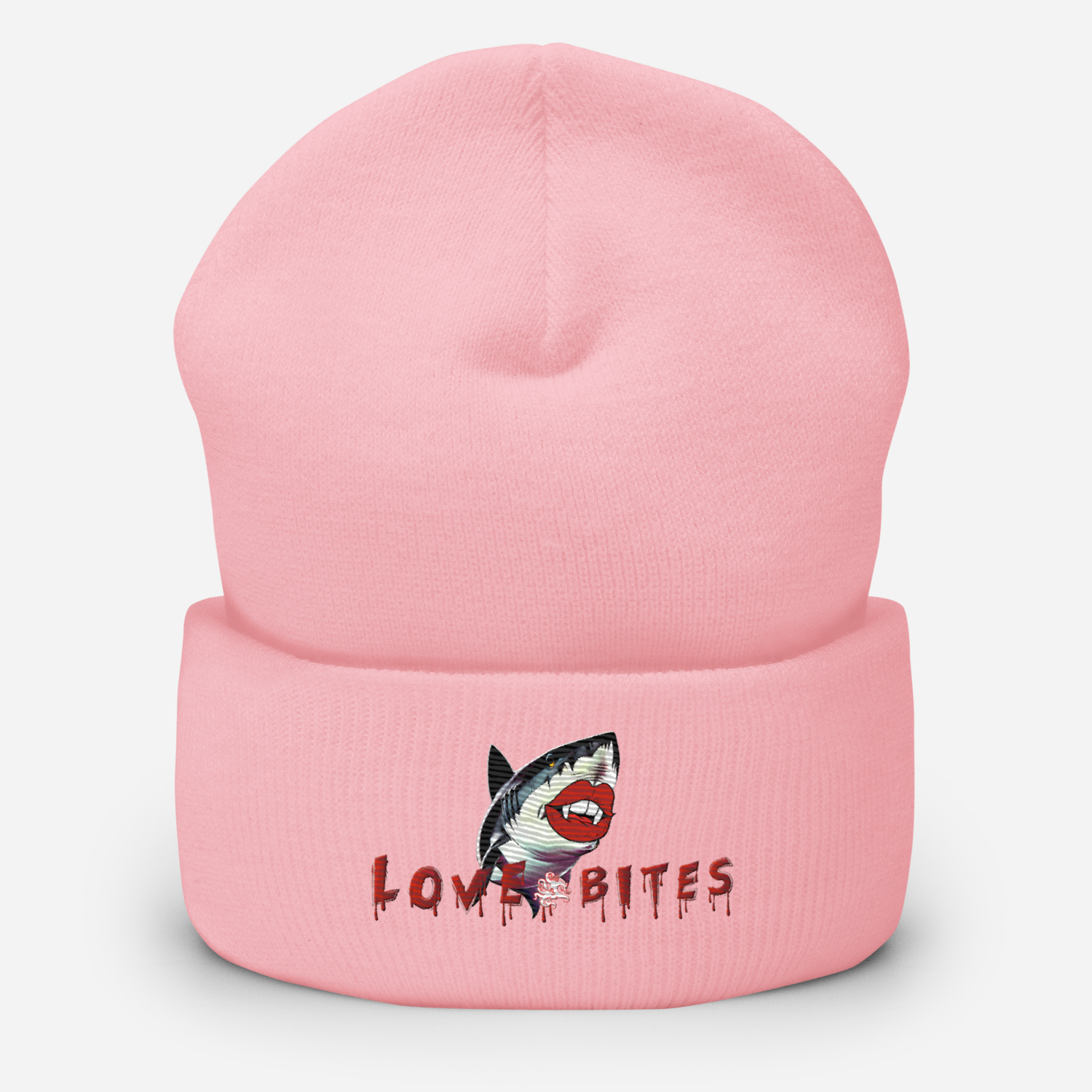 Cuffed Beanie - Shark Love Bites