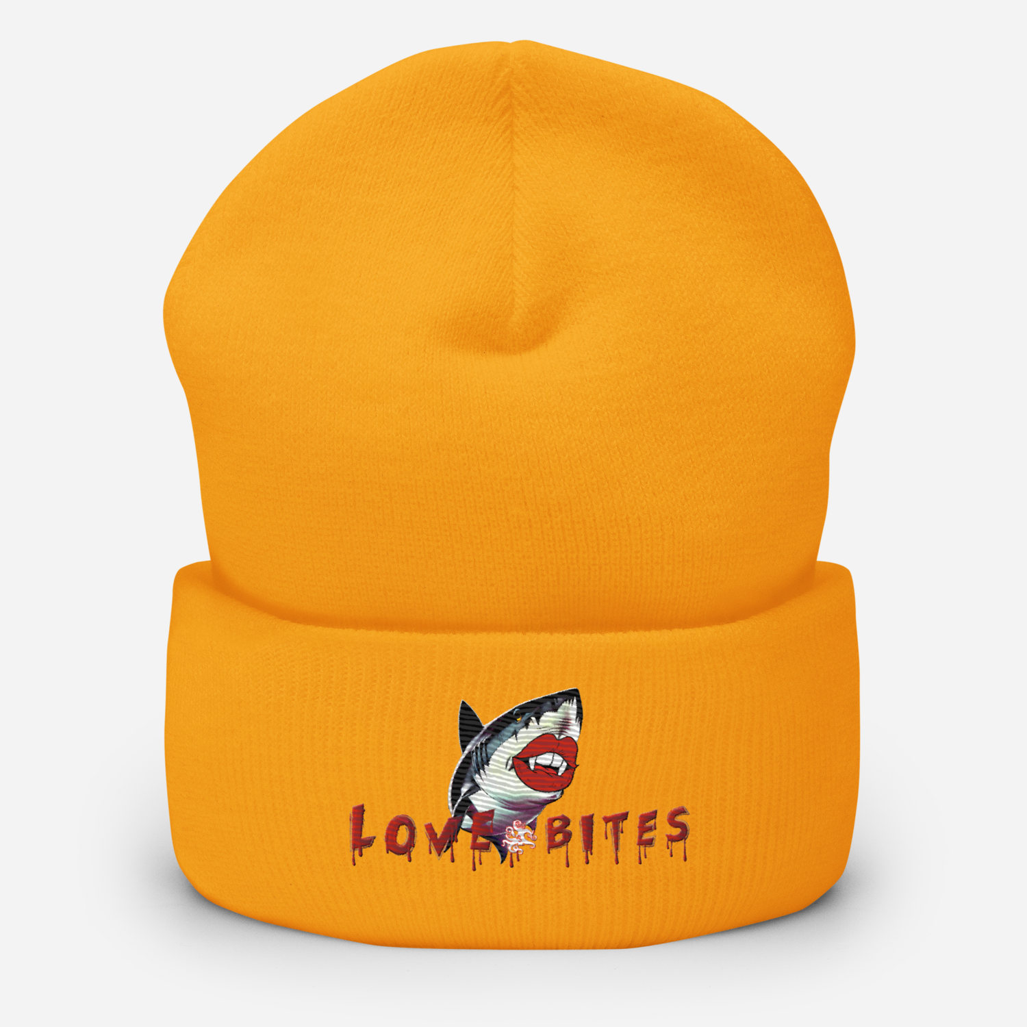 Cuffed Beanie - Shark Love Bites