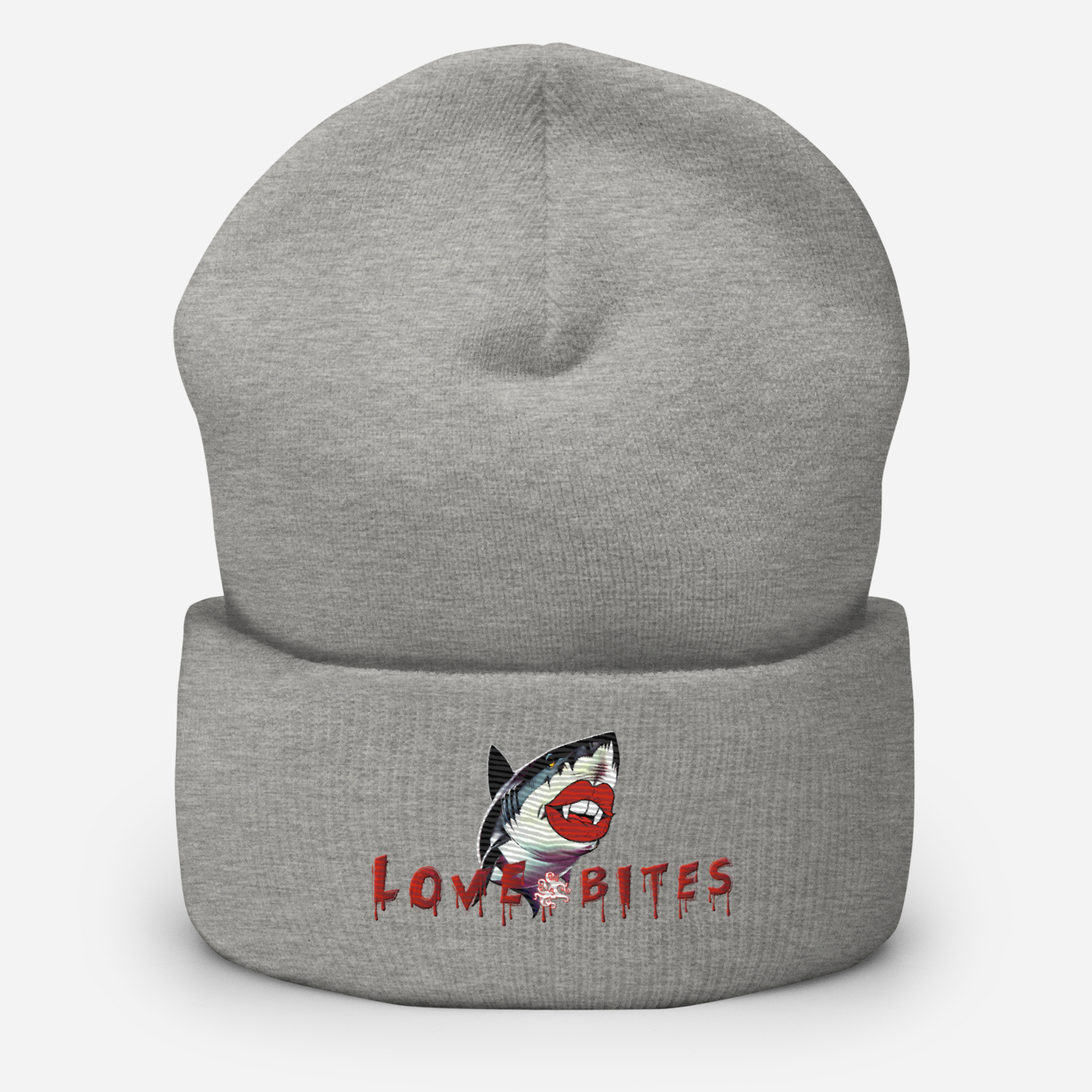 Cuffed Beanie - Shark Love Bites