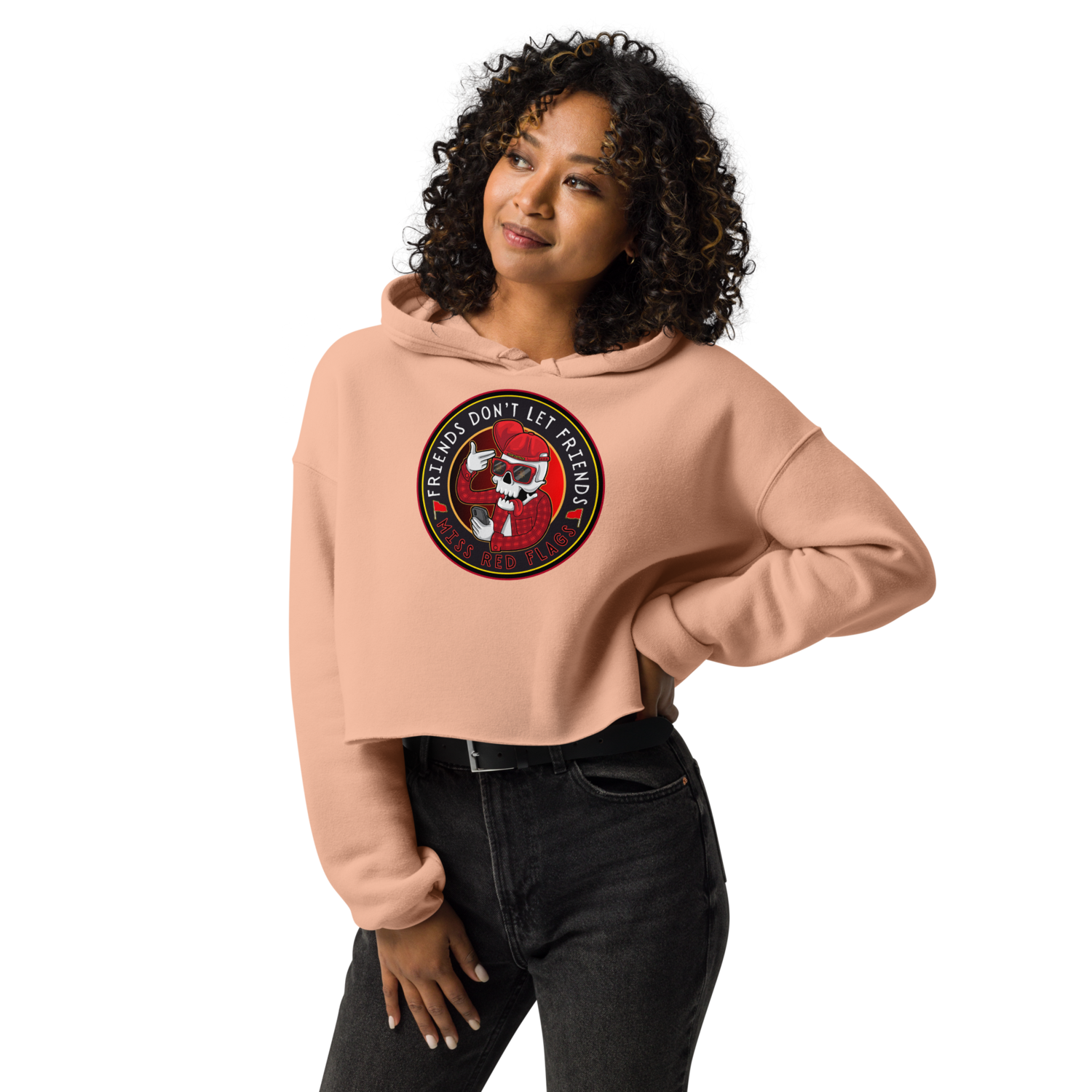 Crop Hoodie - Satire: Dude, Red Flags!