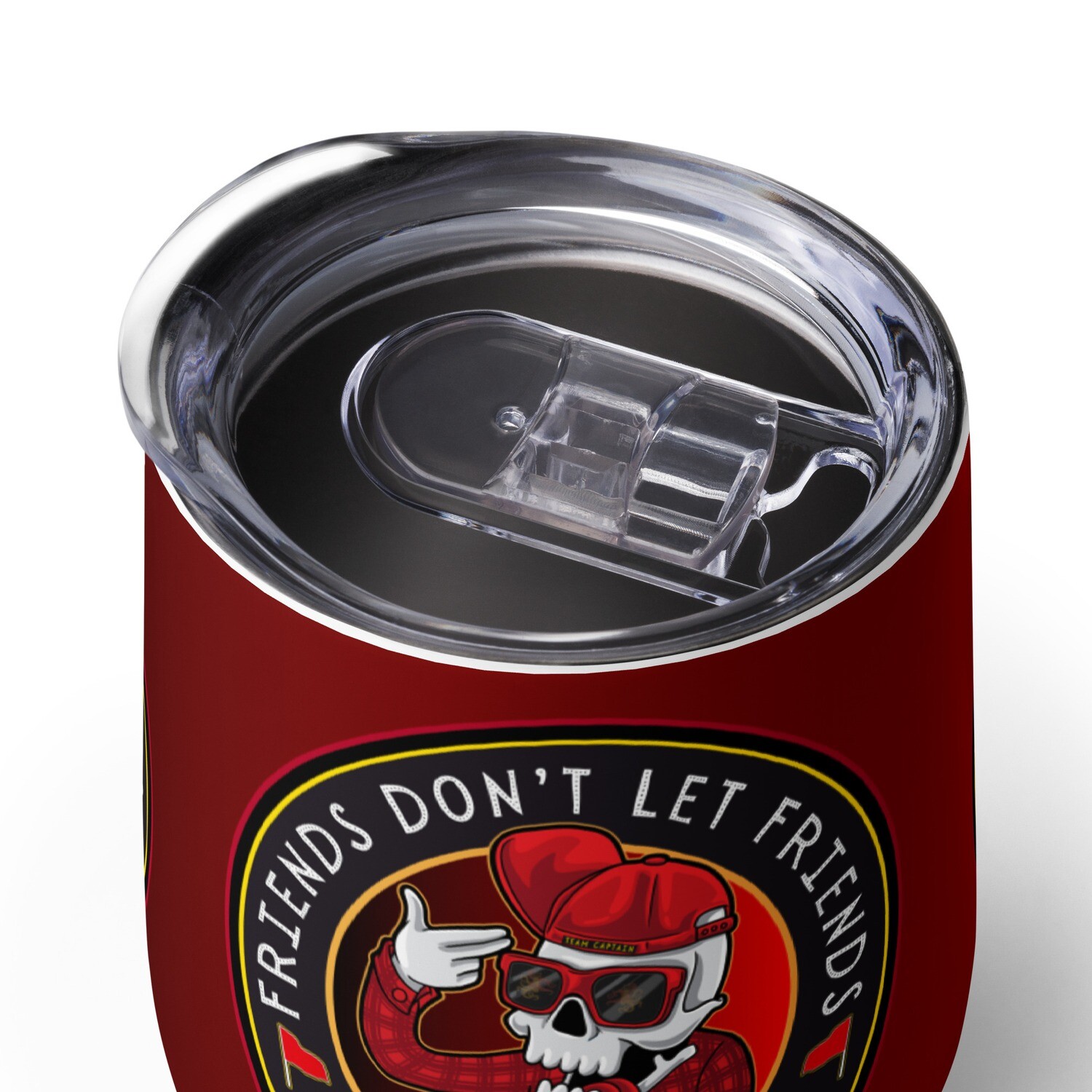 Wine tumbler - Satire: Dude, Red Flags!