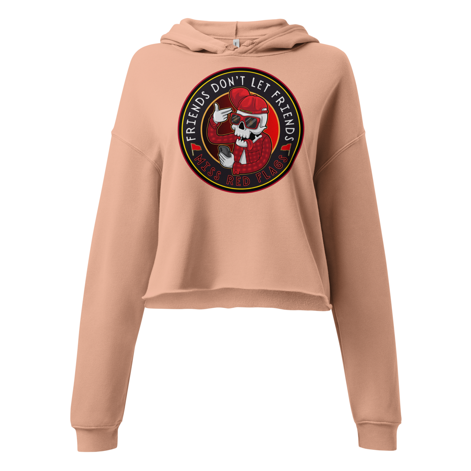 Crop Hoodie - Satire: Dude, Red Flags!