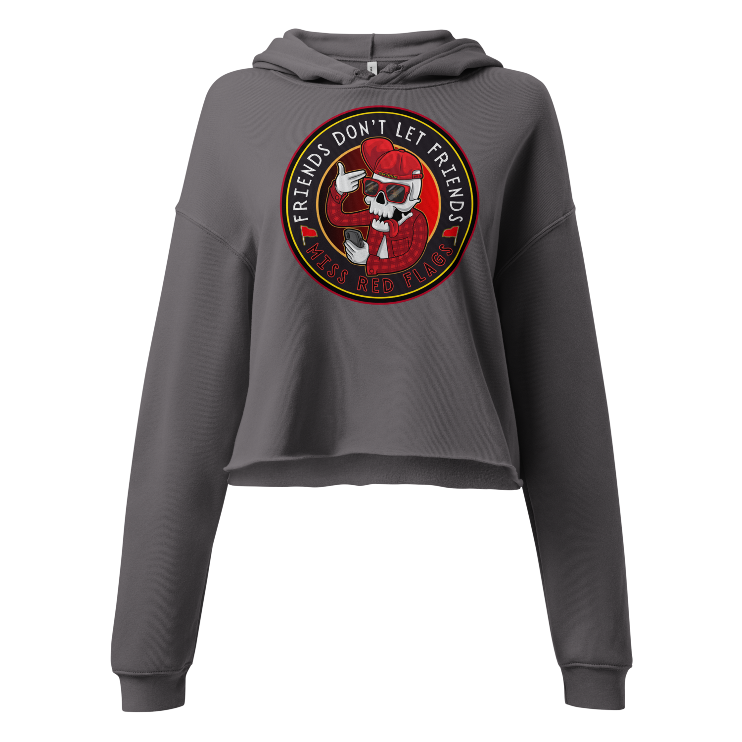 Crop Hoodie - Satire: Dude, Red Flags!