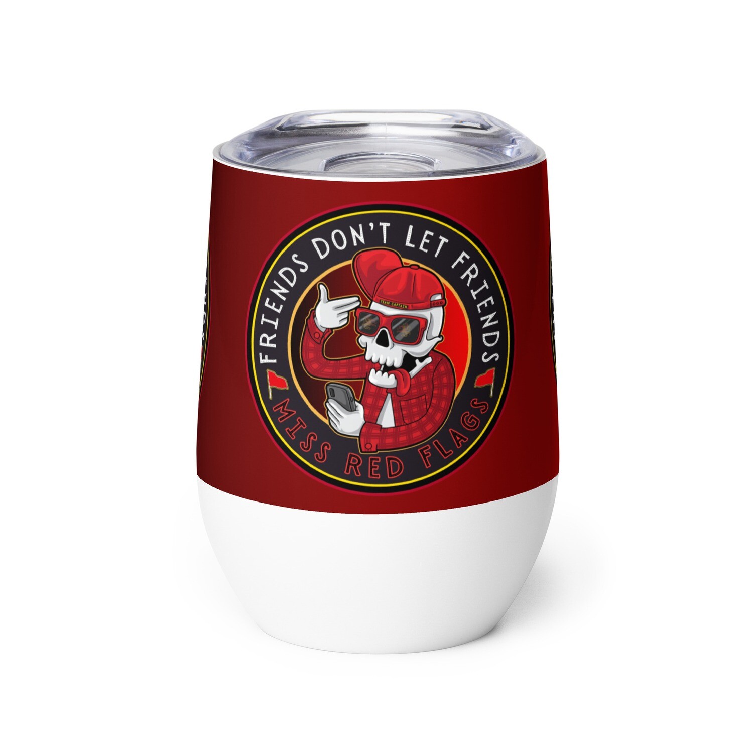 Wine tumbler - Satire: Dude, Red Flags!
