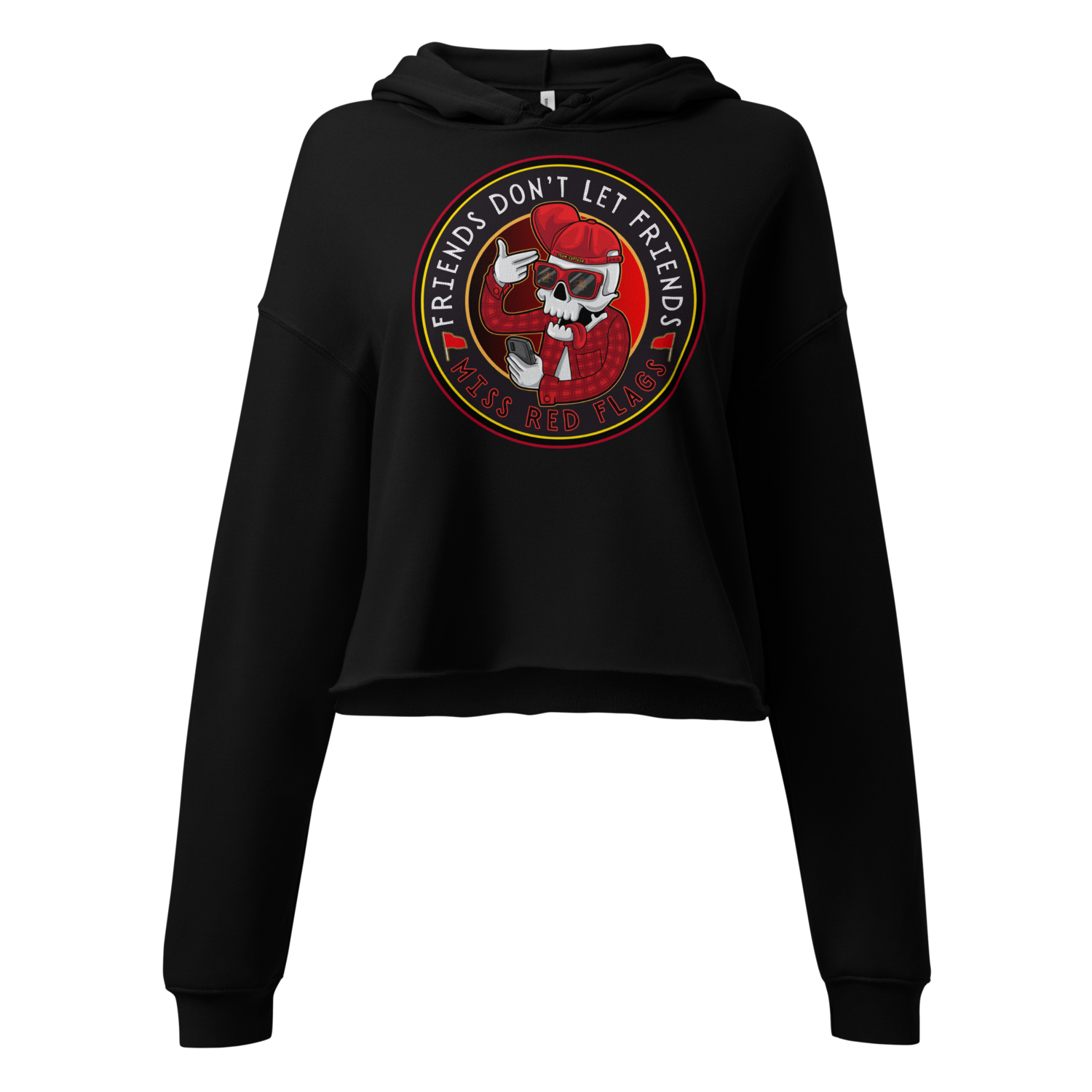 Crop Hoodie - Satire: Dude, Red Flags!