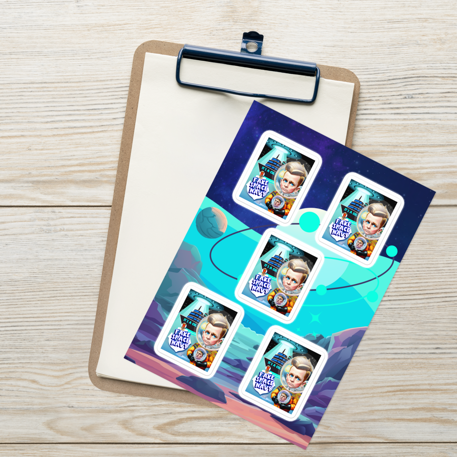 Sticker sheet - Scientology - Fake Space Navy