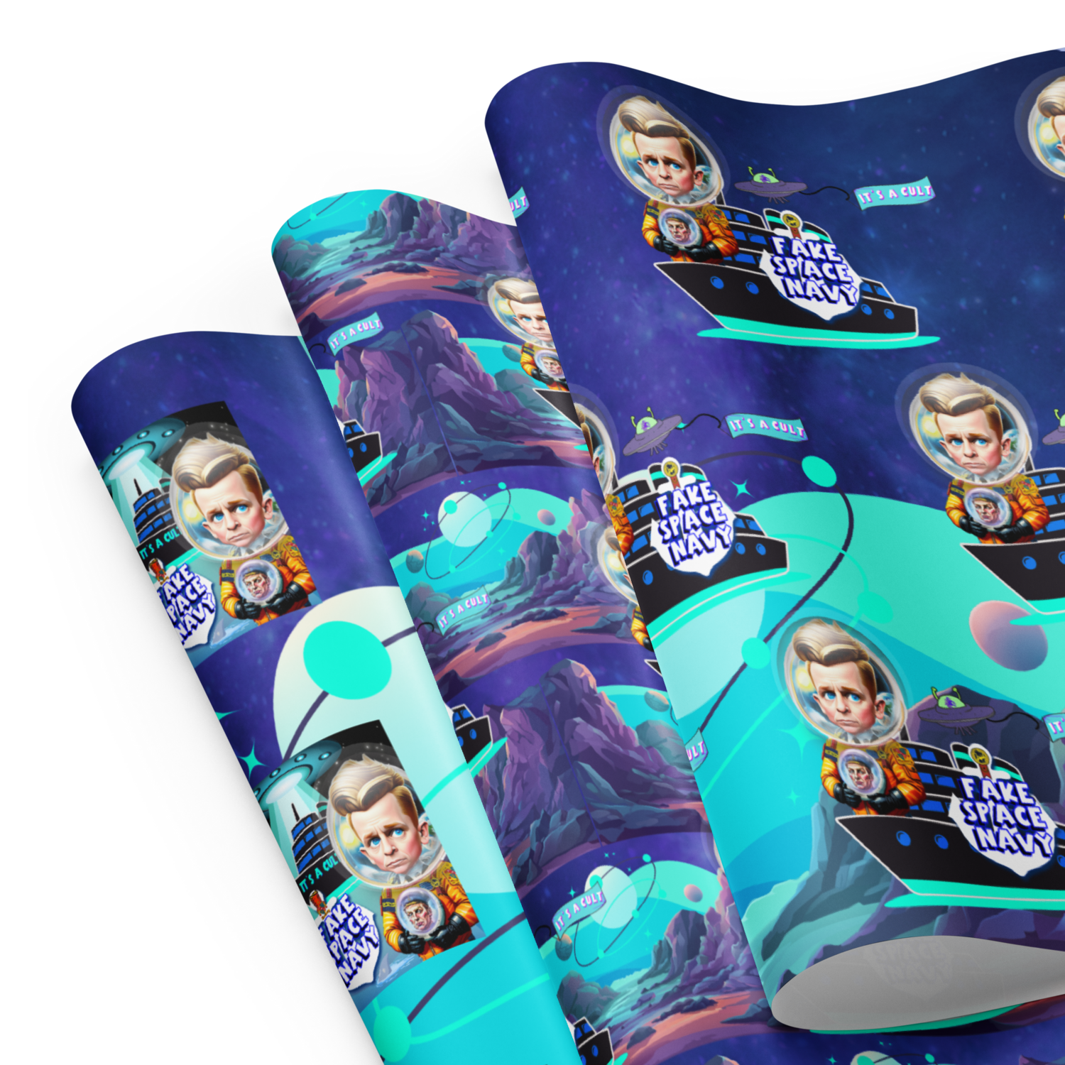 Gift wrapping paper sheets - Scientology - Fake Space Navy