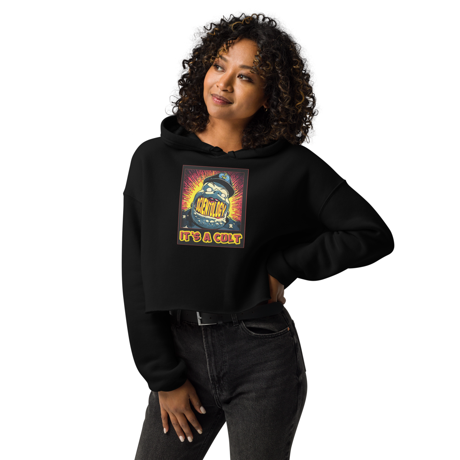 Crop Hoodie  - Scientology: Needs To Pay Taxes