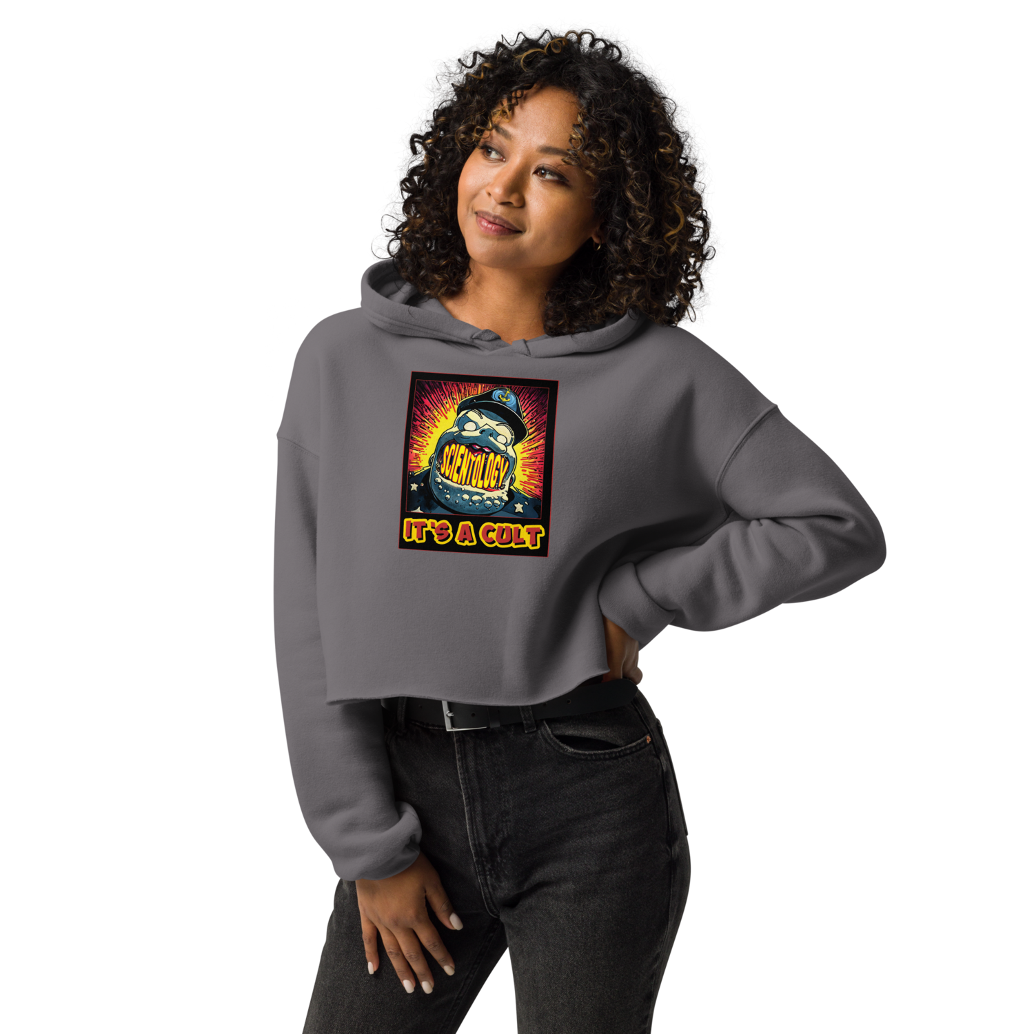 Crop Hoodie  - Scientology: Needs To Pay Taxes