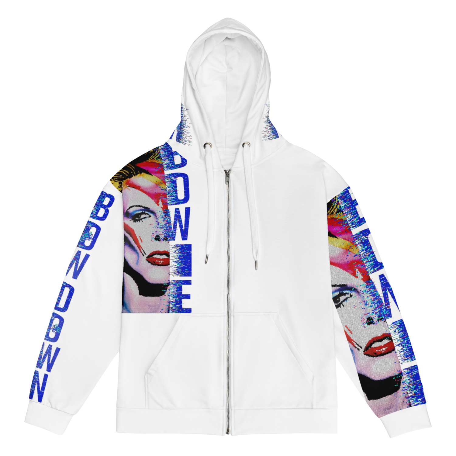 Unisex hoodie (zip-up) - Bow Down To Bowie