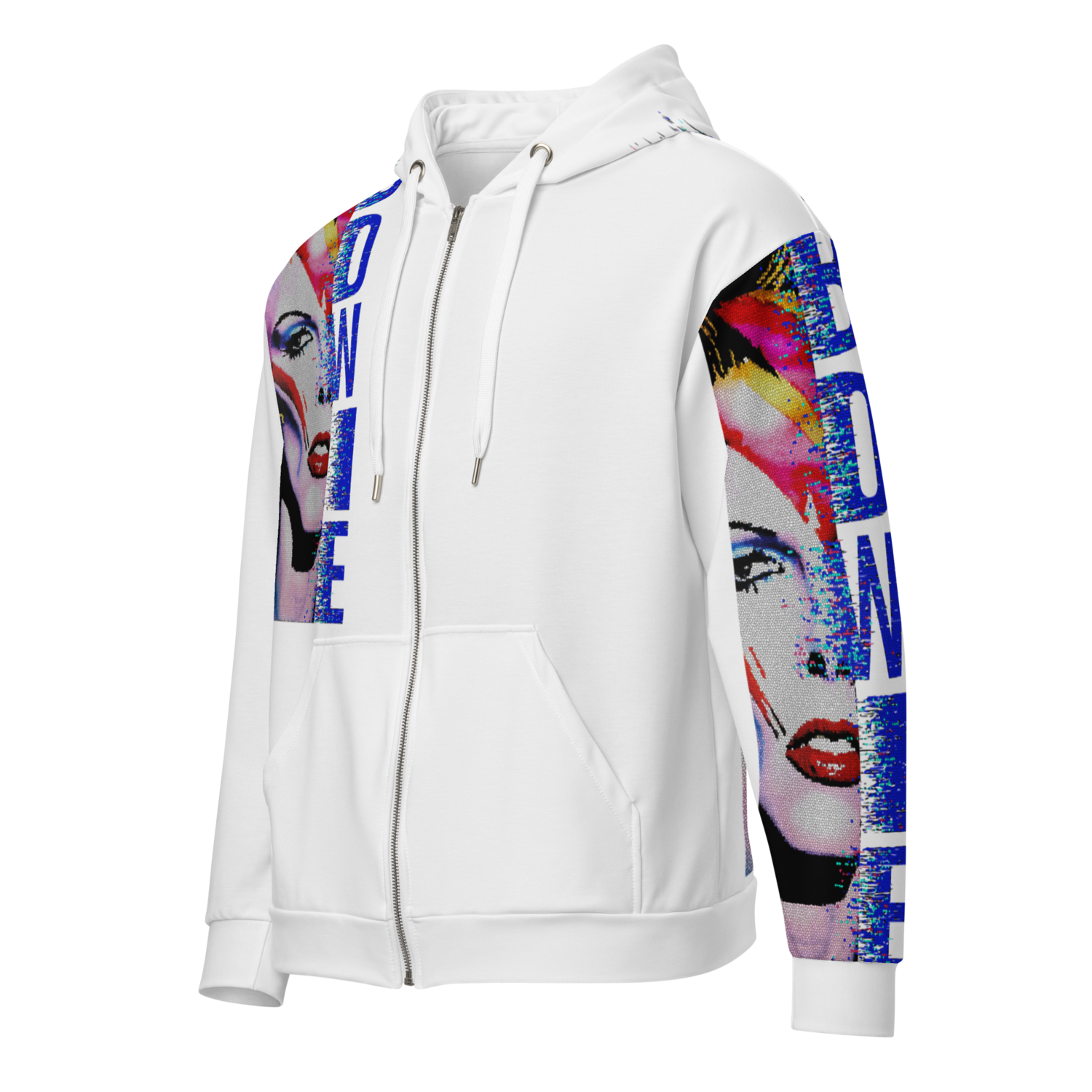 Unisex hoodie (zip-up) - Bow Down To Bowie